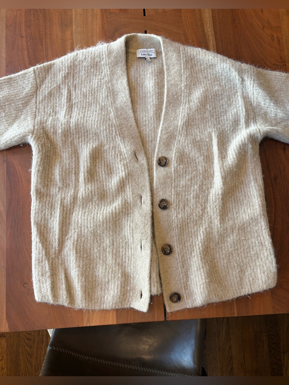 Stockholm Atelier & Other Stories Cream Button-Front Women's Sweater Cardigan